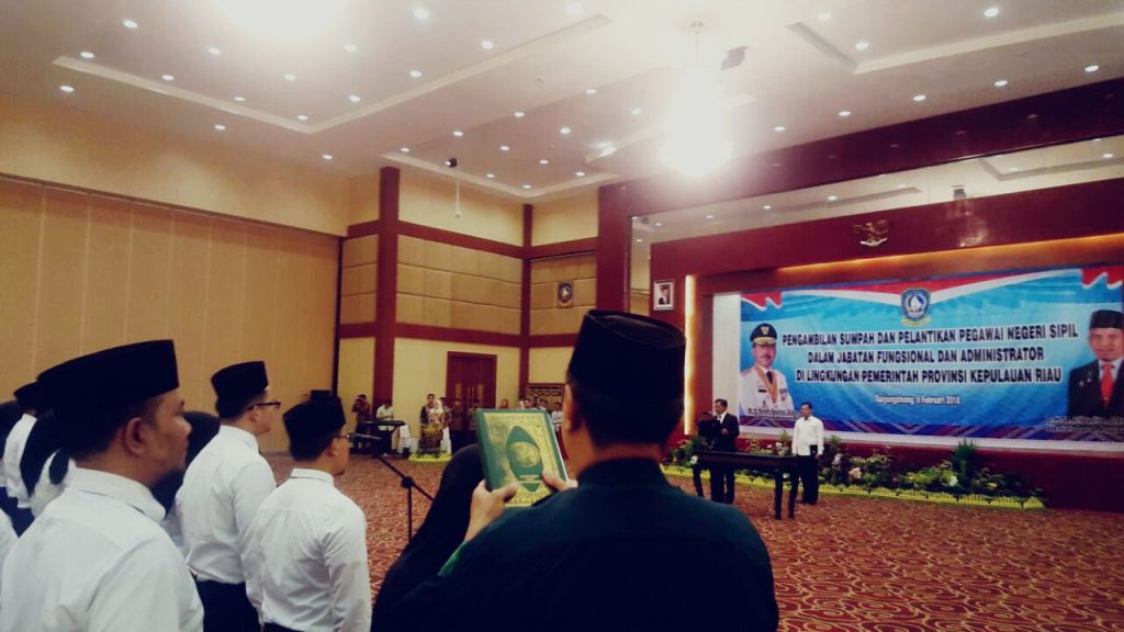 Sejumlah Pejabat Pemprov Kepri saat di Lantik