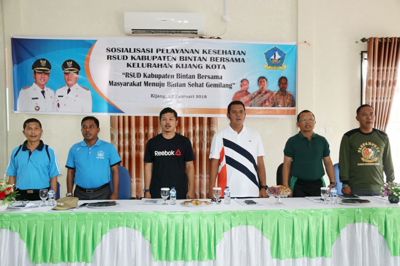 Bupati Bintan H Apri Sujadi, S.Sos saat menggelar Sosialisasi Pelayanan Kesehatan, RSUD Bintan