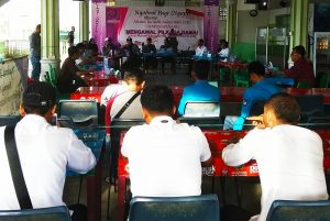 Suasana acara AJI Ngopi Pagi di Kedai Kopi Abah, Komplek Bintam Center, Kota Tanjungpinang. 