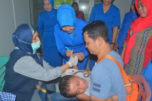 60 Anak Balita Terima Imunisasi Rubella di Komplek TNI AL
