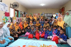 Senyum Bahagia Anak-anak Menyambut Kehadiran Bunda PAUD Kota Tanjungpinang