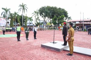 Hadapi Nataru, Polres Karimun Gelar Apel Gabungan