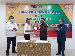 Dongkrak Pendapatan Pelaku Usaha Mikro di Karimun, DPC Hipmikimdo MoU Dengan PT. Pegadaian