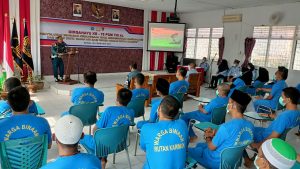 Dennpom Lanal TBK Berikan Wawasan Kebangsaan Kepada Warga Binaan Rutan Karimun