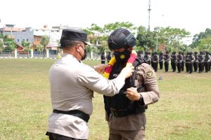 Berhasil Selesaikan Tugas, Kapolda Riau Ucapakan Terimakasih ke 100 Personel Brimob BKO Polda Papua