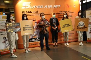 Maskapai Super Air Jet Resmi Lakukan Penerbangan di Hang Nadim