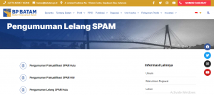 Pengumuman Hasil Prakualifikasi Lelang Kerja Sama Operasi dan Pemeliharaan SPAM Hulu dan Hilir Batam