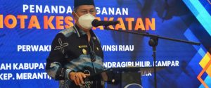 Wabup Inhil Bersama Perwakilan BPKP Hadiri Penandatangan Nota Kesepakatan