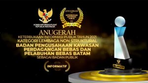 Bertepatan Hari Bakti, BP Batam Raih Anugerah Keterbukaan Informasi Publik 2021