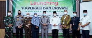 Bupati Inhi HM Wardan Hadiri Launching 7 Aplikasi dan Inovasi Pengadilan Agama Tembilahan
