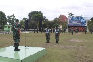 Kodim 0317/TBK Gelar Upacara Penyambutan Satgas Penebalan Apter Tahun 2021