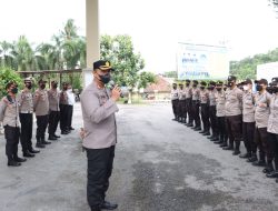 Polres Karimun Terjunkan 98 Personil Untuk Pengamanan Demo Mahasiswa