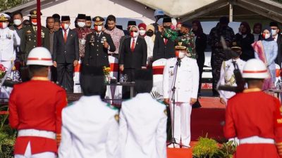 Perdana Pemkab Bintan Gelar Upacara HUT RI di Lapangan Sri Bintan Buana Busung