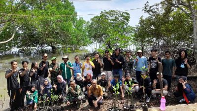 HMKT dan Kodim 0315/Tanjungpinang Lakukan Penanaman Mangrove di Tanjung Sebaok