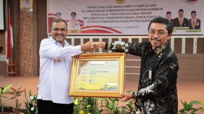 Pemkab Karimun Meraih BKN Award Implementasi Penerapan Manajemen Kinerja