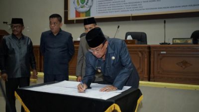 Bupati dan Ketua DPRD Inhil Tandatangani KUA-PPAS 2022