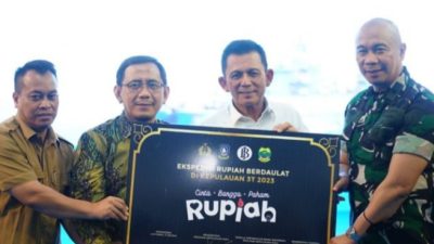 Gubernur Kepri Bersama Bupati Lingga Resmikan Kampung Cinta Bangga Paham Rupiah