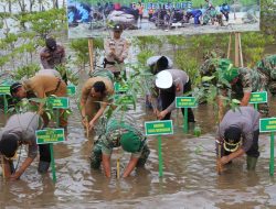 Polres Bengkalis Melaksanakan Penanaman Mangrove yang diadakan Serentak se-Indonesia
