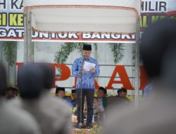 Pimpin Upacara Harkitnas, Bupati Rohil Sampaikan Amanat Menteri Kominfo