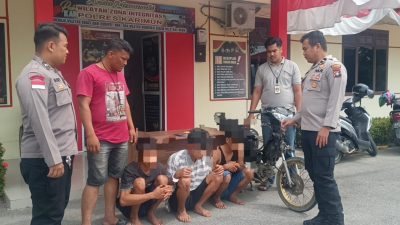 Unit Reskrim Polsek Tebing Bekuk Tiga Kawanan Begal