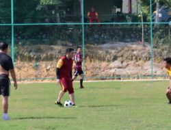 Dukung Timnas U-23, Kapolres Bintan Ajak Personel Main Bola