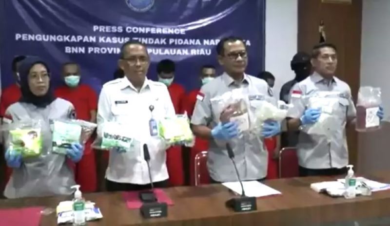 Penyelundupan Narkoba Gagal, BNNP Kepri Sita 26 Kg Sabu-sabu dan 40.000 Pil Ekstasi