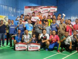 Turnamen Badminton Polres Bintan Dalam Rangka Hari Bhayangkara ke-78 Berakhir, Ini Pemenangnya