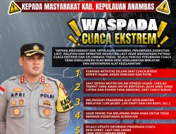 Waspada Cuaca Ekstrim, Kapolres Kepulauan Anambas Berikan Himbauan