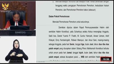 MK Tolak Gugatan Golkar soal Selisih Suara Anggota DPRD Tanjungpinang