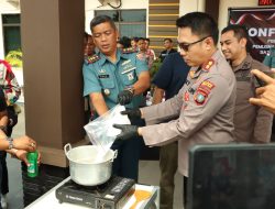 Polres Bintan dan Lanal Bintan Musnahkan Narkoba Jenis Sabu Hampir 1 Kg