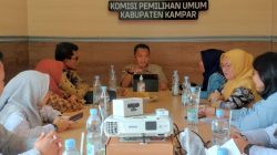 KPU Riau dan KPU Kampar Rakor Coklit Pemilih Perbatasan