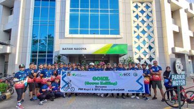 Tingkatkan Silaturahmi, BPJS Ketenagakerjaan Batam Gowes Bareng PWI Kepri