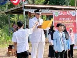 Upacara Peringatan HUT RI Ke-79 di Desa Simpang Jaya Berjalan khidmat dan Sukses