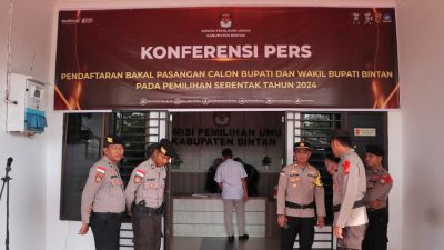 Pendaftaran Paslon Pilkada Berjalan Aman, Ketua KPUD: Terima Kasih Polres Bintan