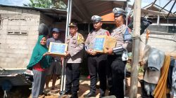 Polres Bintan Bantu Sembako Warga Korban Angin Kencang 