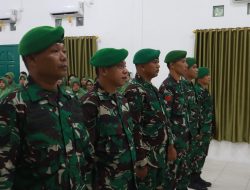 20 Personil Kodim 0317/TBK Naik Pangkat dan Pindah Satuan