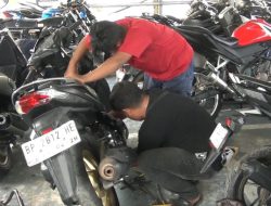Polisi Amankan Ribuan Motor Berknalpot Brong di Batam
