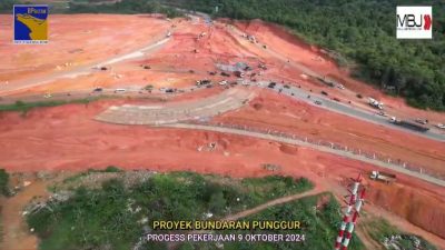Progres Bundaran Punggur Mencapai 76 Persen, Akan Selesai Desember 2024