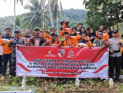 Sambut HUT Sumpah Pemuda ke 96 & HUT Pemuda Pancasila ke 65, PP Anambas Goro TPU Tarempa