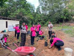 Dukung Program Ketahanan Pangan, Polsek Tanjungpinang Kota Buka Lahan Tidur