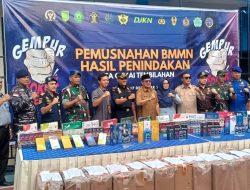 Bea Cukai Tembilahan Musnahkan Rokok dan Mikol BMMN Hasil Penindakan