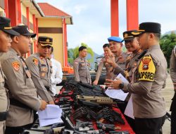 Kapolres Anambas Pimpin Apel Pengecekan Senjata Api Personel