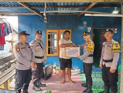 Korban Rumah Roboh Dapat Bantuan Sembako Dari Kapolres Anambas