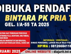 Lanud RHF Membuka Penerimaan Bintara PK Pria TNI AU Gelombang I/A-55 TA 2025