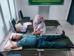 Jaga Ketersediaan Darah, Koramil Tarempa Gelar Donor Darah