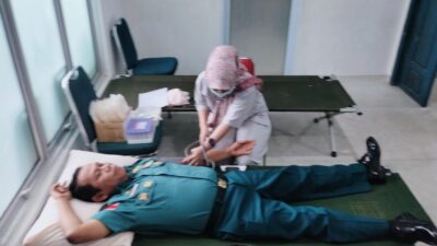 Jaga Ketersediaan Darah, Koramil Tarempa Gelar Donor Darah