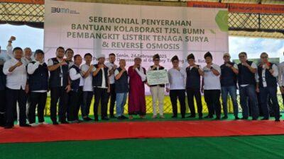 Kolaborasi 23 BUMN, PLN Batam Hadirkan Keberlanjutan Energi Listrik dan Air Bersih di Pondok Pesantren Al-Gontory