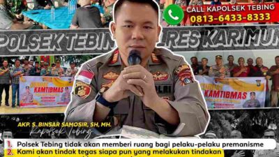 Polsek Tebing Tak Beri Ruang Pelaku Premanisme