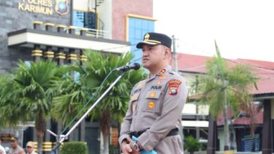 Pimpin Upacara Harkitnas 2025, Begini Penekanan AKBP Robby ke Personel Polres Karimun