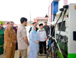SPBU di Jalur Mudik Lintas Timur Bathin Solapan Ditinjau Bupati Bengkalis Kasmarni